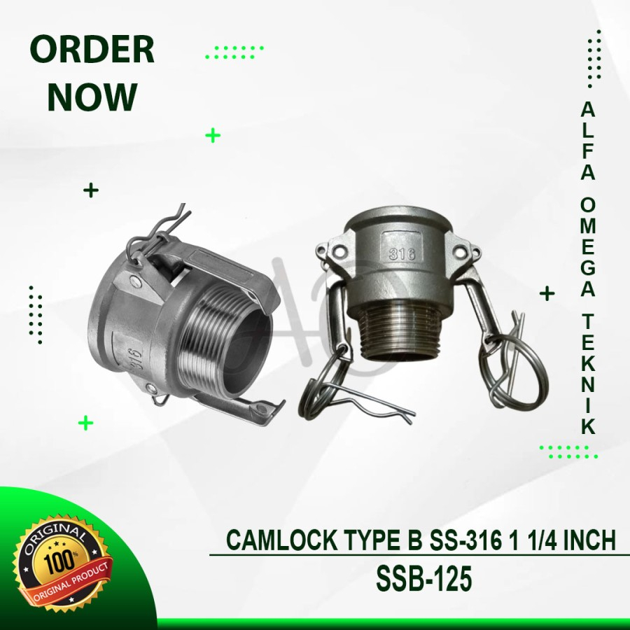 Jual CAMLOCK 1 1/4 INCH TYPE B SELANG INDUSTRI HOSE COUPLING SS-316 1 1 ...