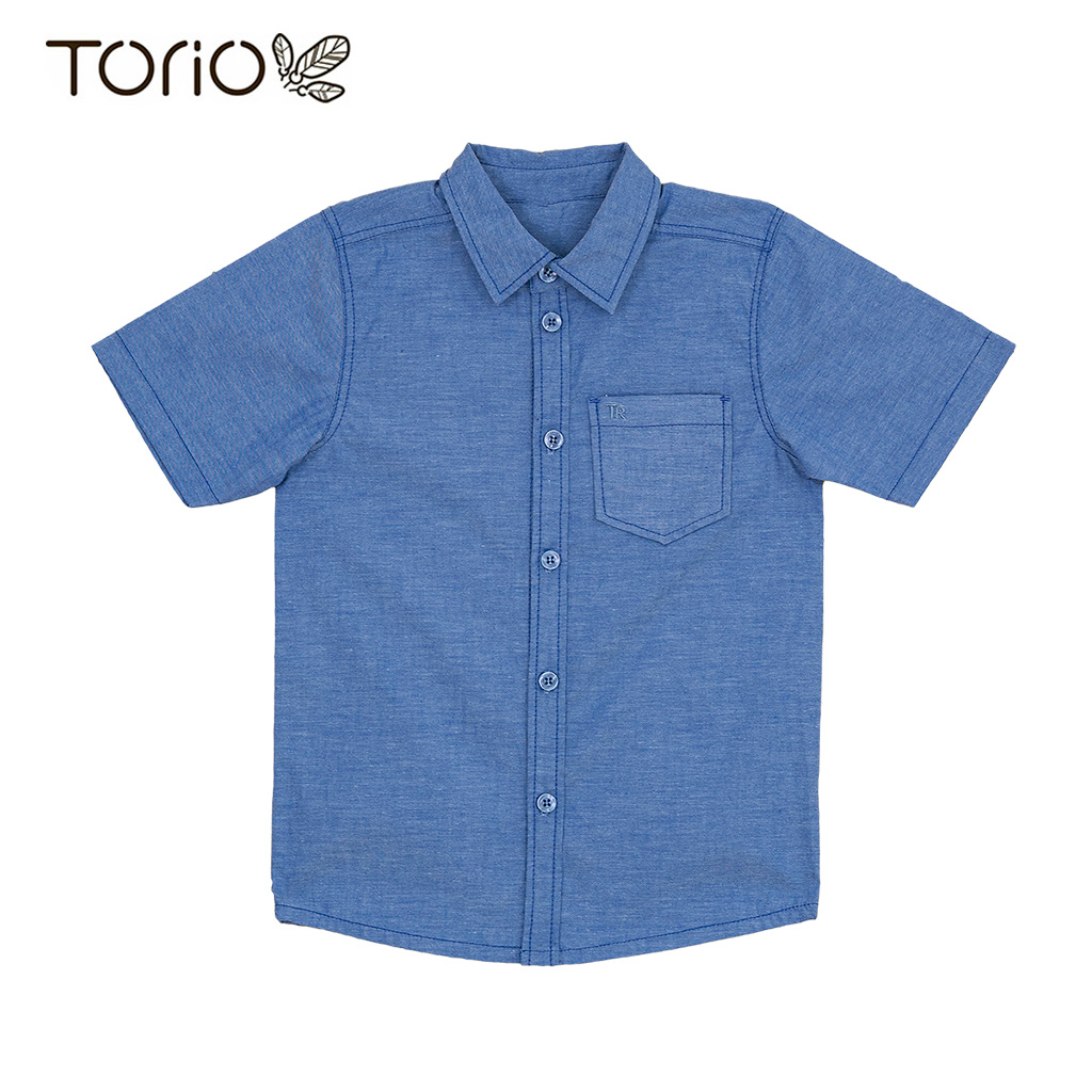 Jual TORIO Basic Classic Blue Boys Shirt - Kemeja Anak Laki-Laki ...