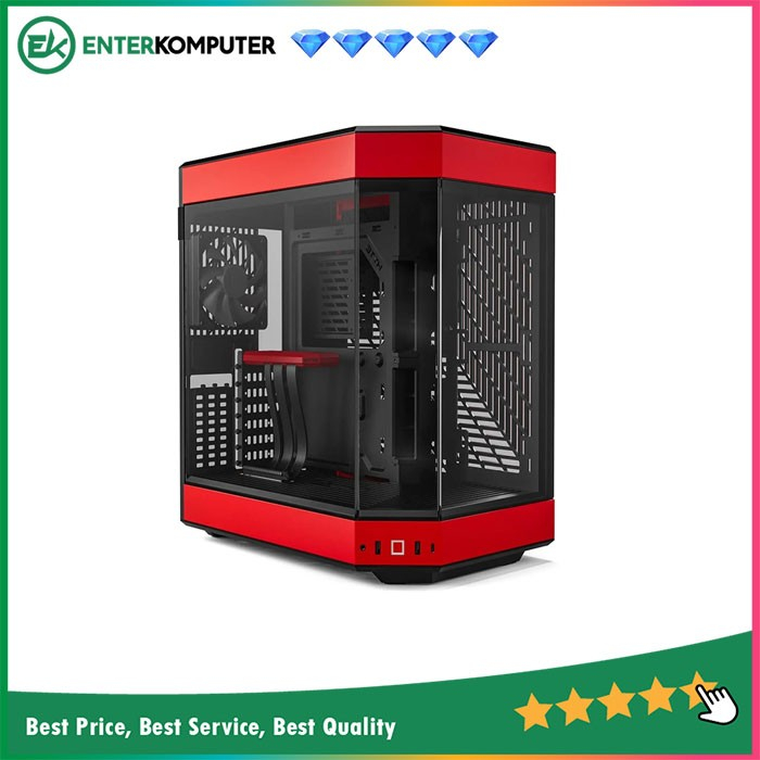 Jual Casing Hyte Y60 Red - Modern Aesthetic Dual Chamber ATX Case ...