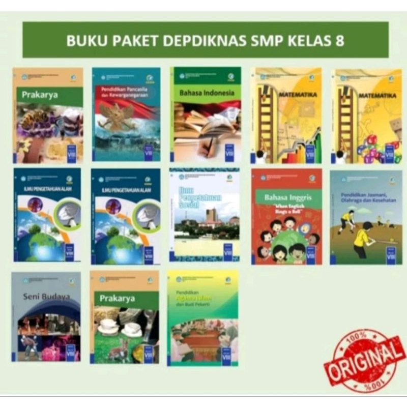 Jual BUKU PAKET KEMENDIKBUD LENGKAP UNTUK SMP/MTS KELAS VIII/8 EDISI ...