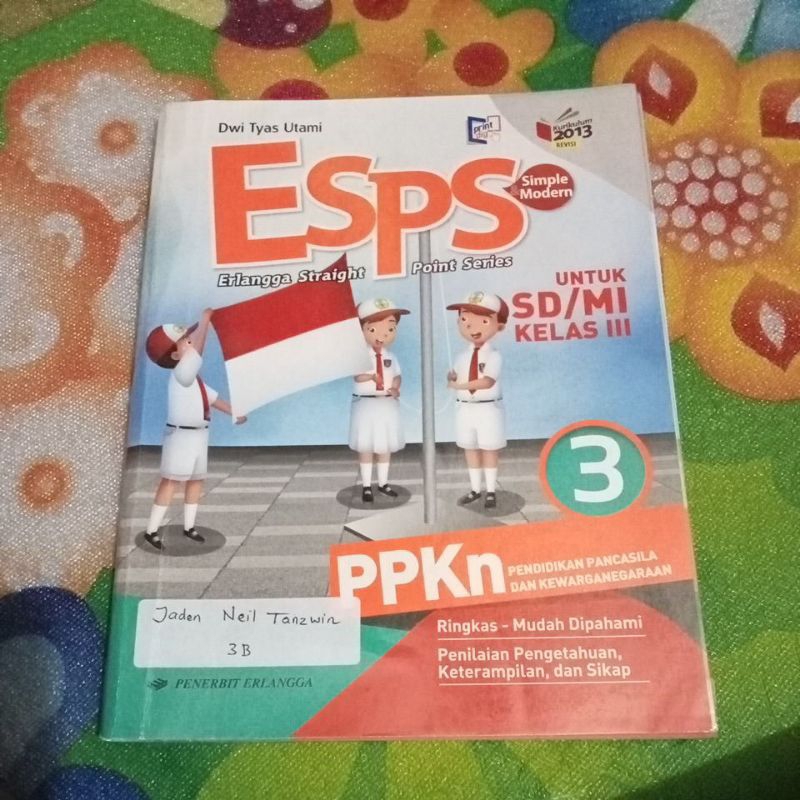 Jual BUKU ORI ESPS PPKN KELAS 3 SD PENERBIT ERLANGGA EDISI REVISI ...