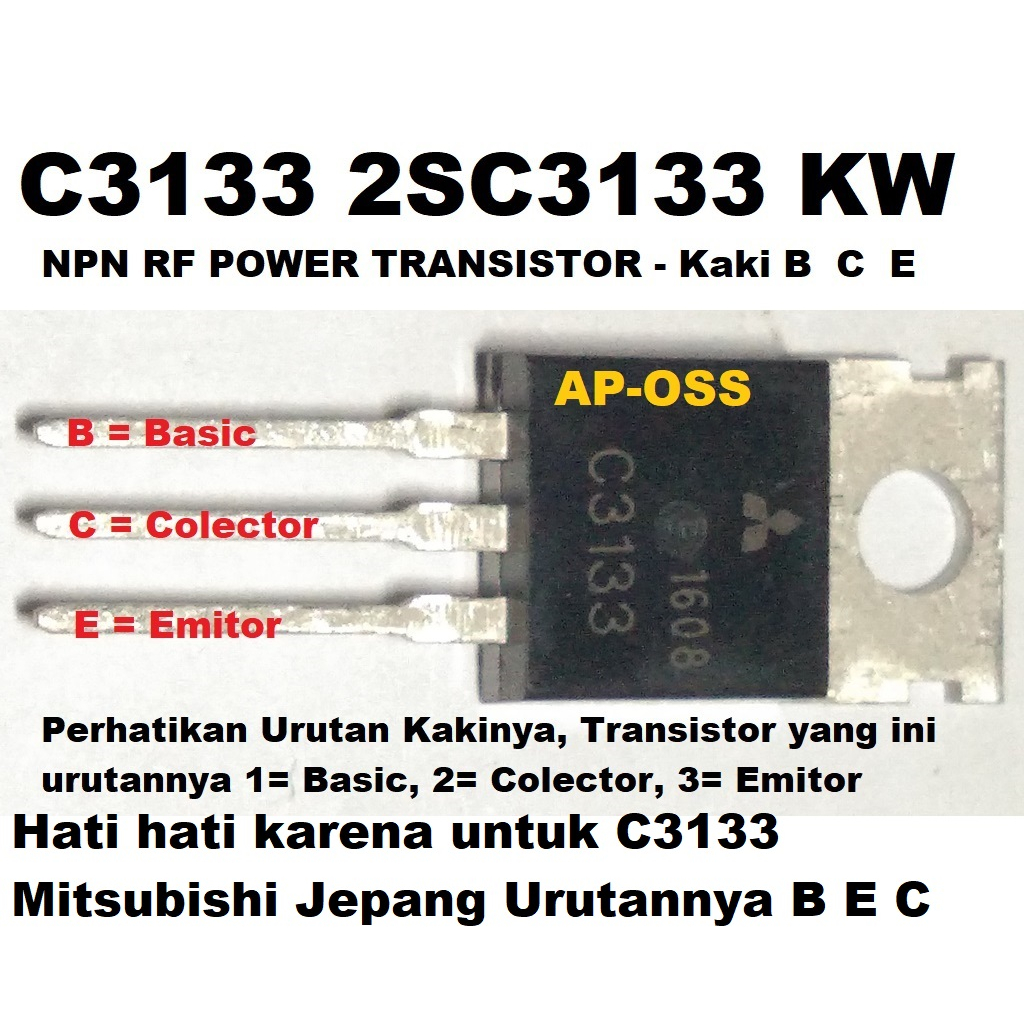 Jual C3133 2SC3133 NPN RF POWER TRANSISTOR | Shopee Indonesia