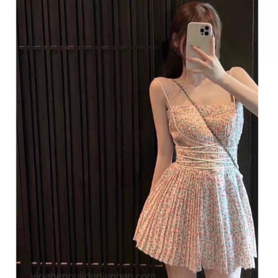Jual TM 1904 Dress Mini JULIETA Pleated Cami Import (Tanpa Cardigan) | Shopee Indonesia