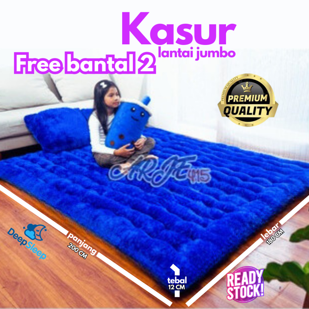 Jual Kasur lantai bulu tebal 200x180x12 cm / Kasur lipat jumbo real ...