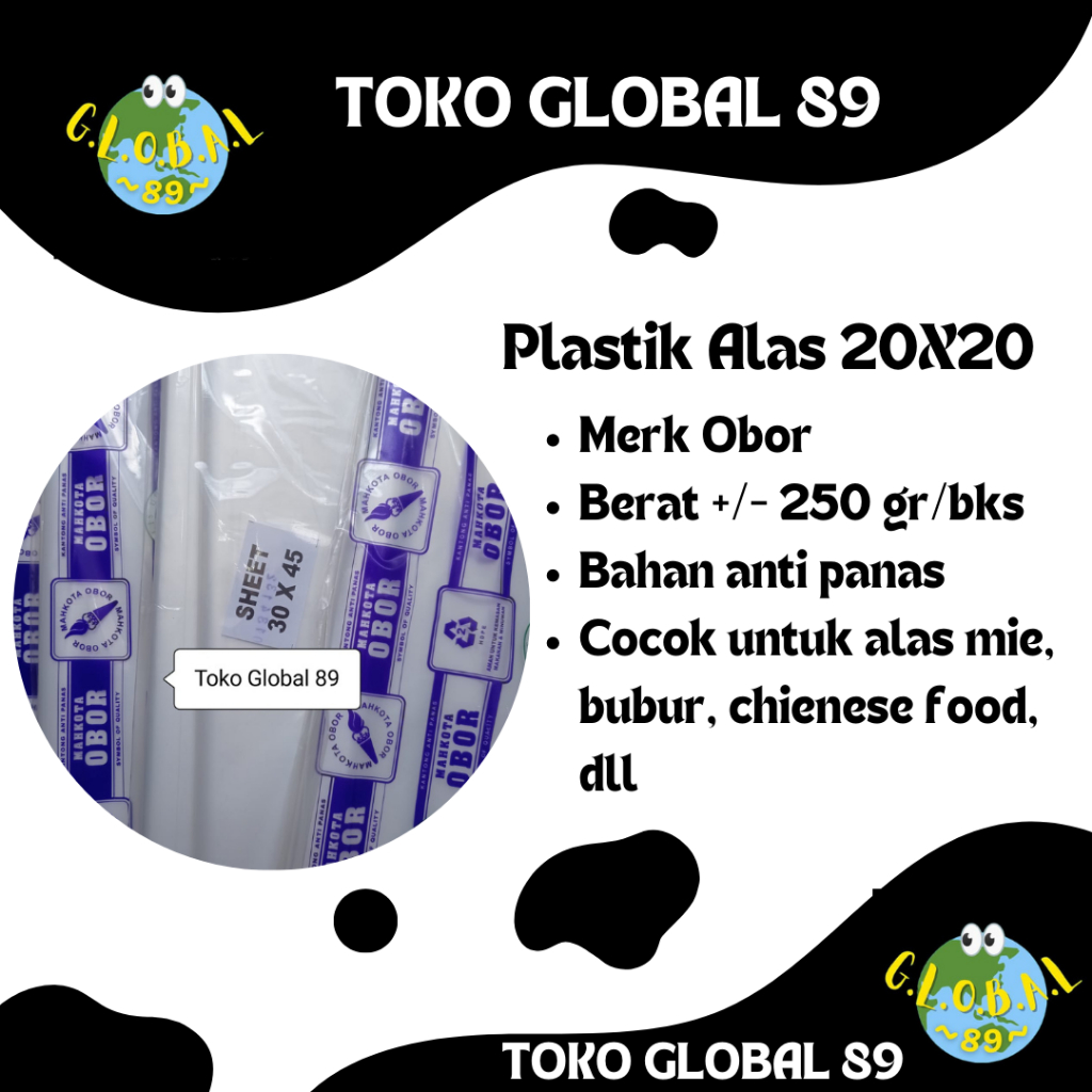 Jual Plastik Alas 20x20 Plastik Sheet Obor Shopee Indonesia 2712