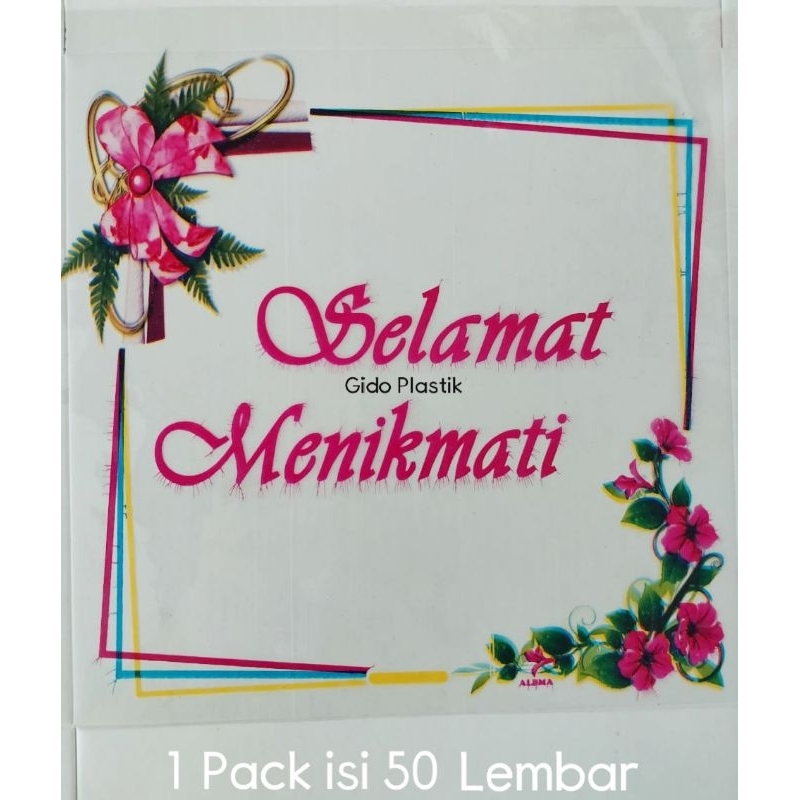 Jual Plastik Selamat Menikmati 20x20 Isi 50 Lembar Shopee Indonesia