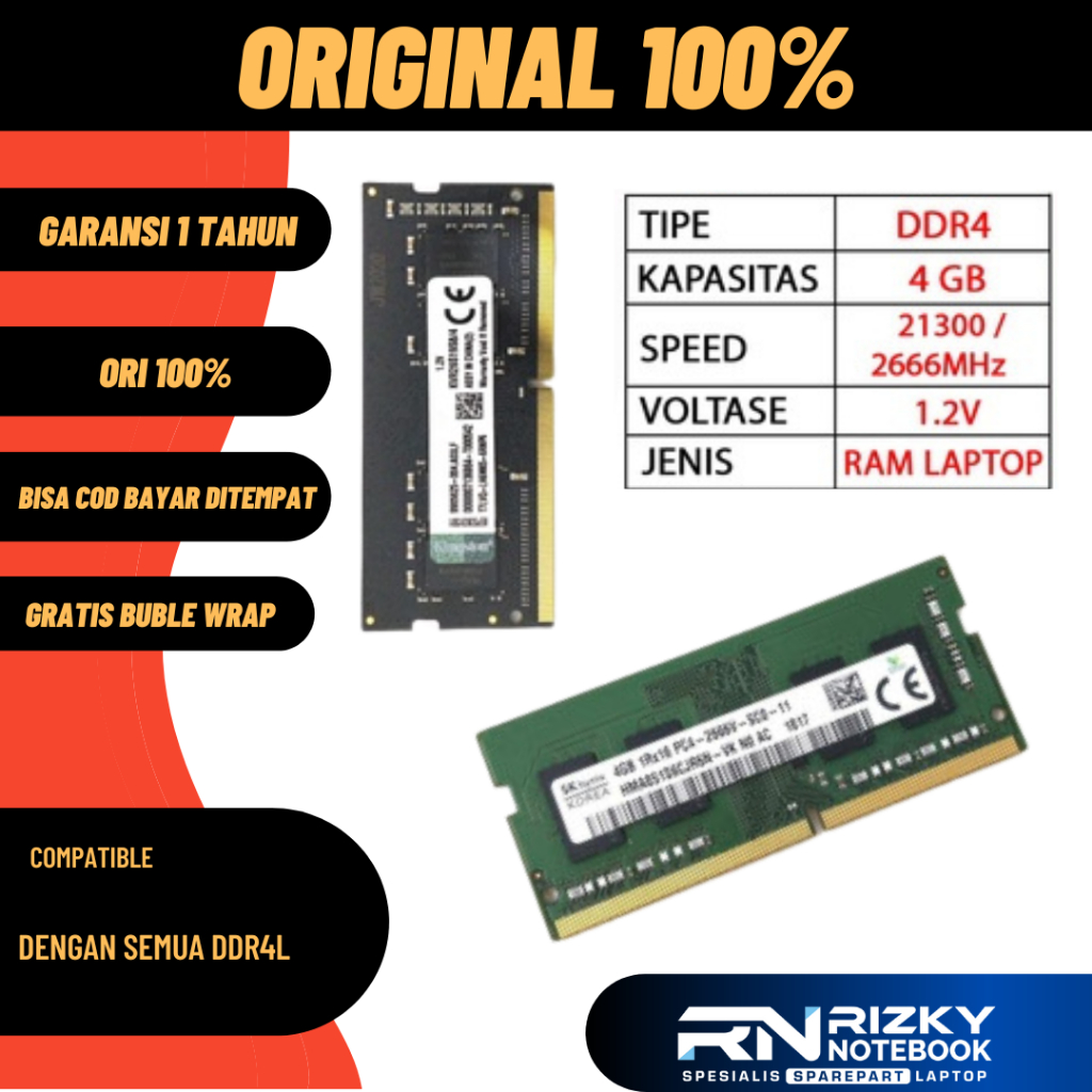 4gb Thinkpad Ddr4 RAM LAPTOP DDR4 4GB 2666MHz 21300 DDR4 16GB DD4