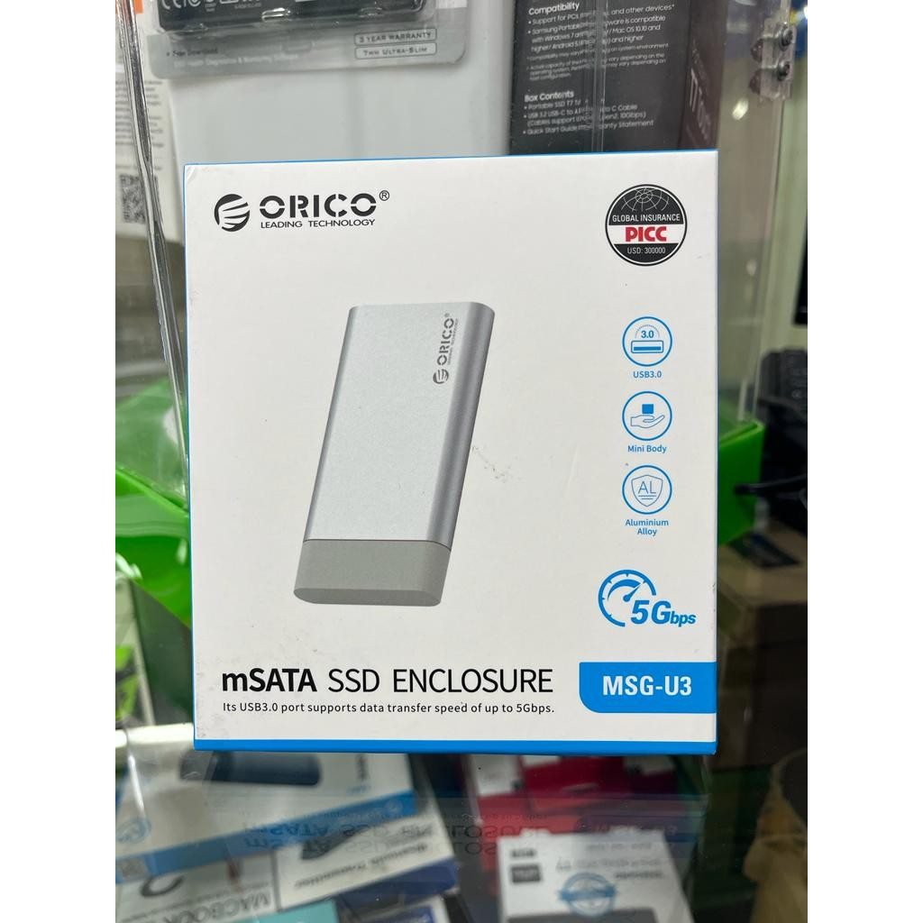 Jual ORICO MSG-U3 Alumunium Alloy Case USB 3.0 mSATA | Shopee Indonesia