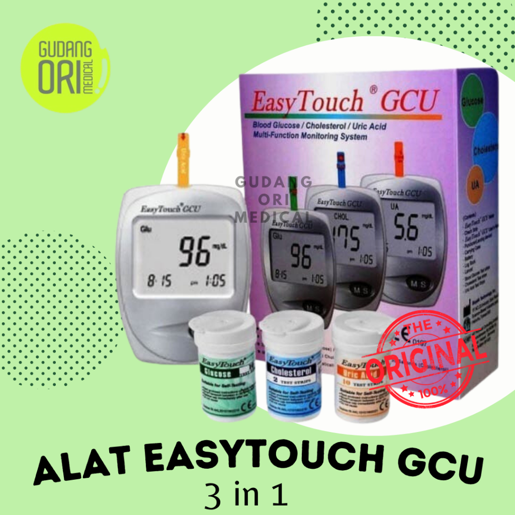 Jual Easy Touch GCU / Easytouch Alat Cek Gula Darah, Kolesterol, Asam ...