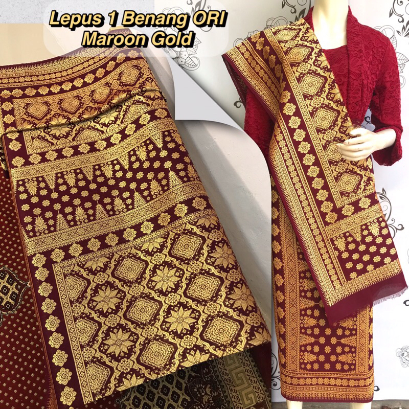 Jual Songket Lepus 1 Benang ORI-Asli Tenun Tangan Palembang | Shopee ...