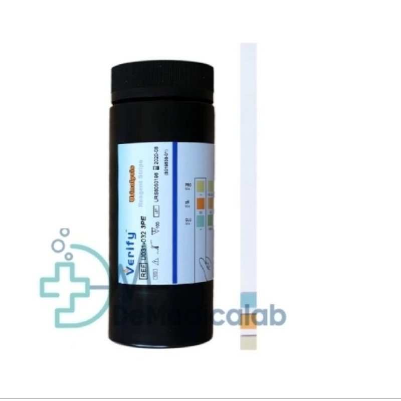 Jual Verify 3 Parameter 3P Urinalysis Reagent Strips Test Urine Urin ...