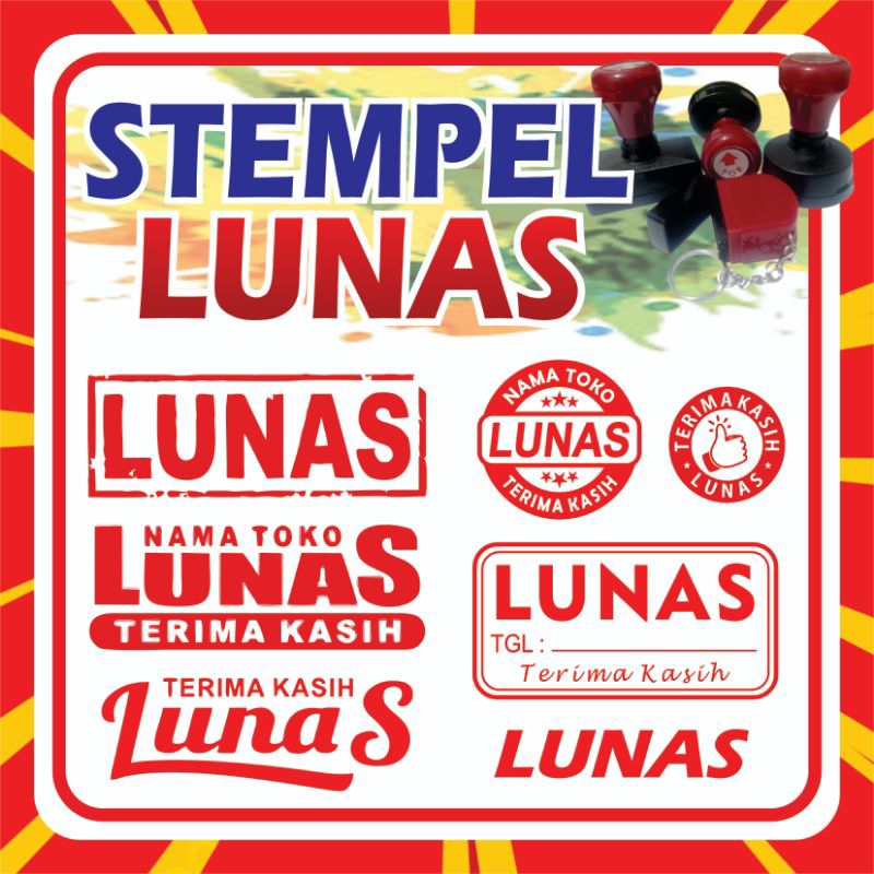 Jual Stempel Lunas, Stempel Lunas Custom, Stampel Lunas Kecil | Shopee ...