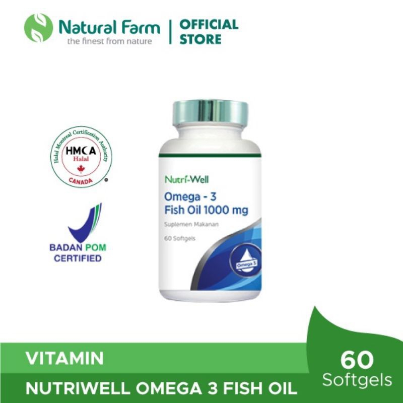 Jual Nutriwell Omega 3 Fish Oil 1000 Mg Suplemen Makanan 60 Softgels