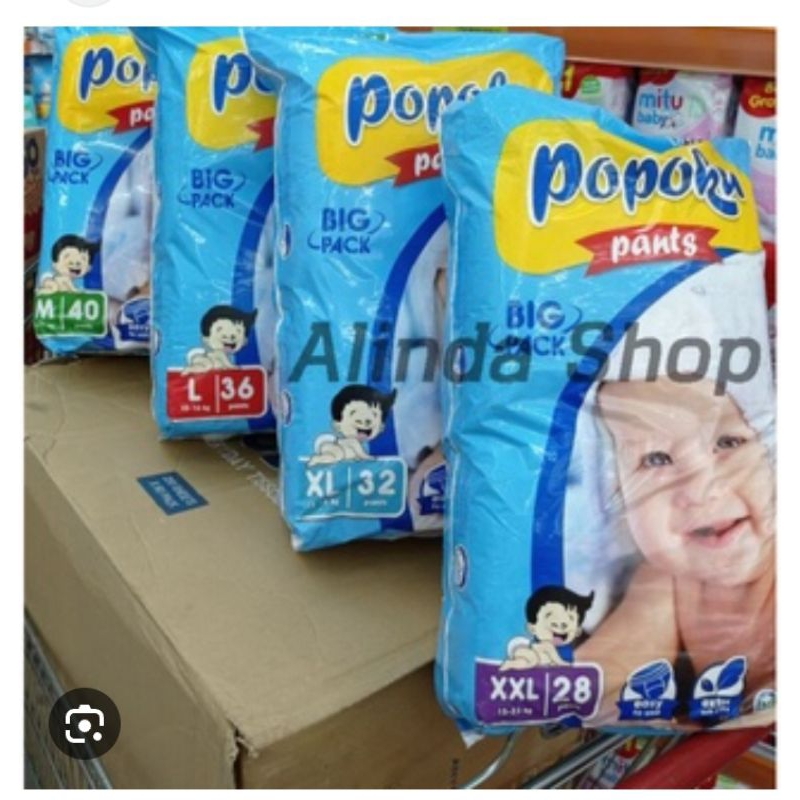 Jual POPOKU BABY PANTS M40+6,L36+6,XL32+6,XXL28+6 | Shopee Indonesia