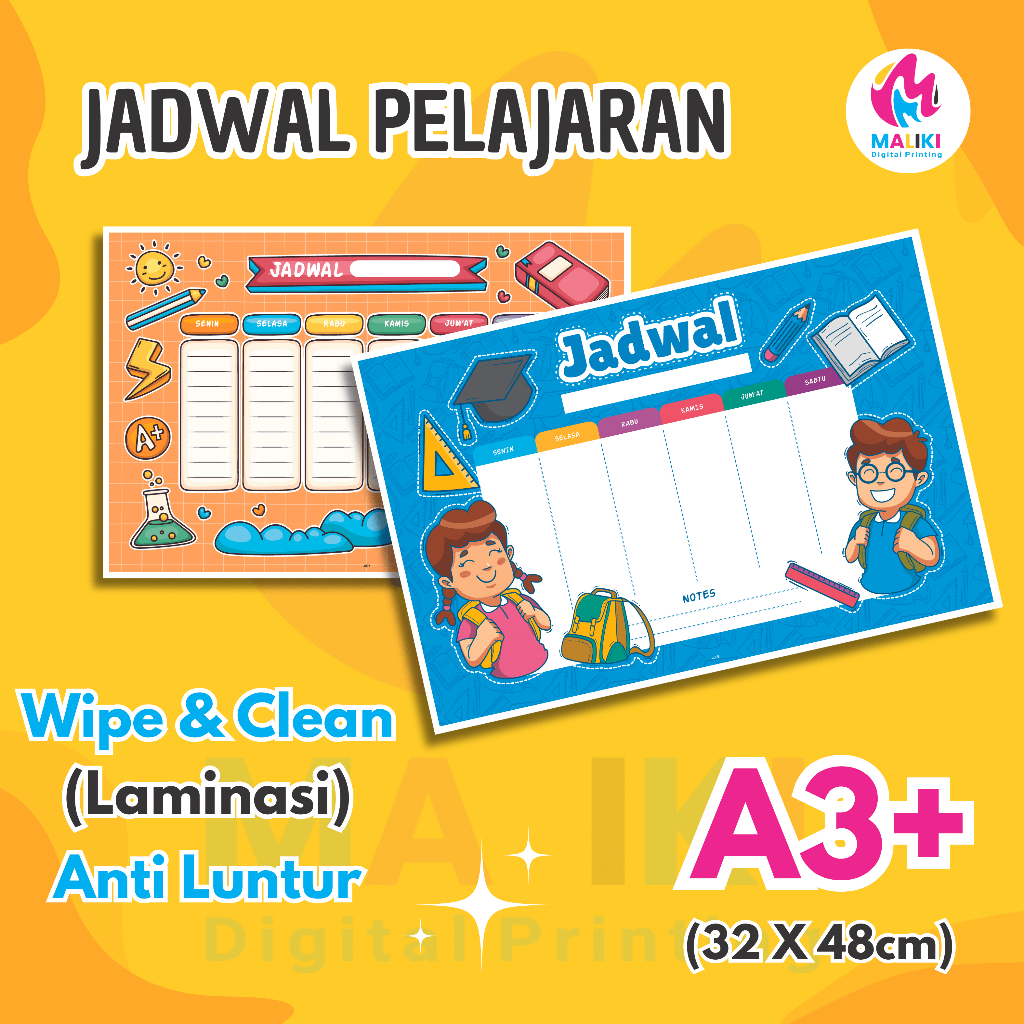 Jual Poster Jadwal Pelajaran Jadwal Pekerjaan Jadwal Piket Jadwal Sekolah Poster Belajar 6803