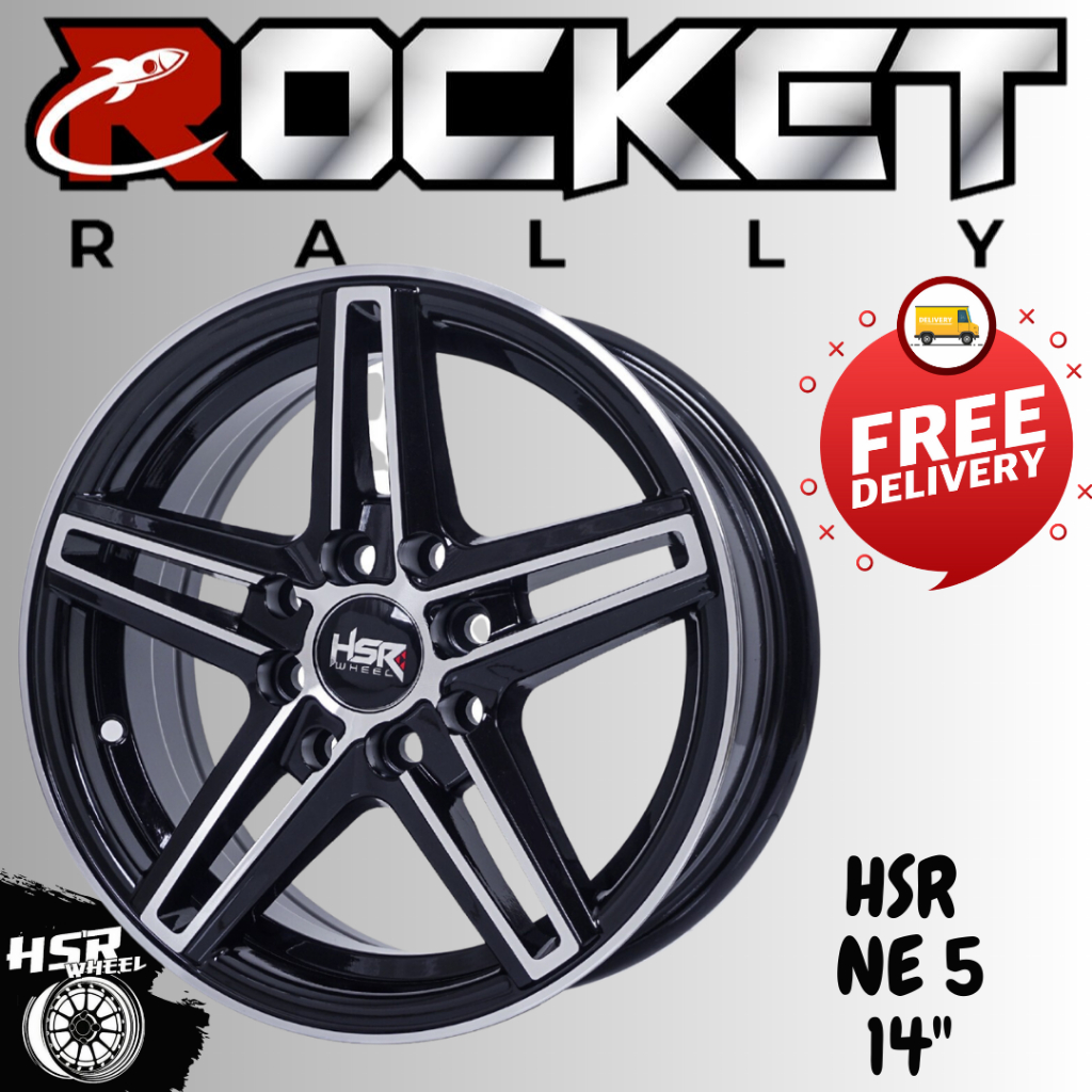 Jual Velg Mobil Racing Model Bintang HSR Ne5 Ring 14 Baut 4x100 4x114,3 ...