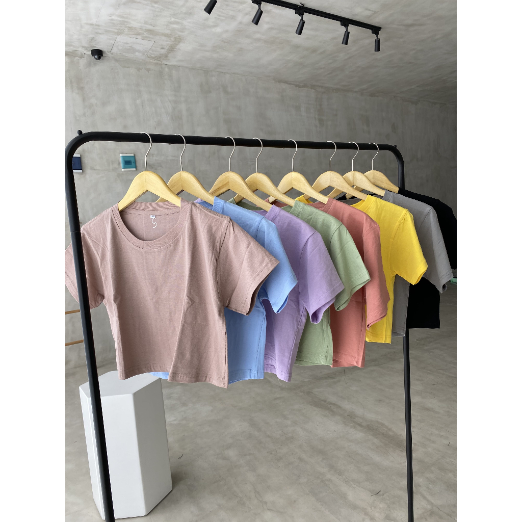 Jual Basic Crop Top | Pastel Colors | Sebati collection | Shopee Indonesia