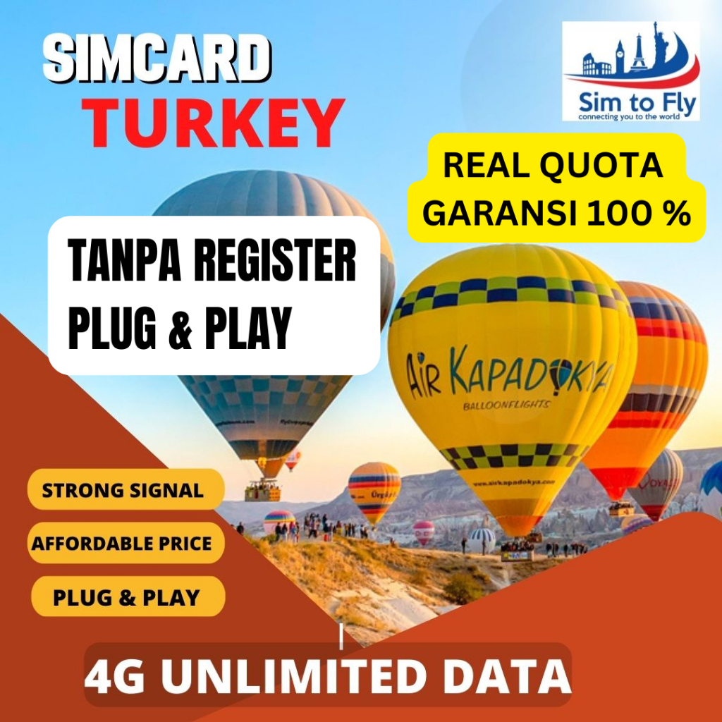Jual Sim Card Turkey 4G Unlimited Data Simcard Turki Shopee Indonesia