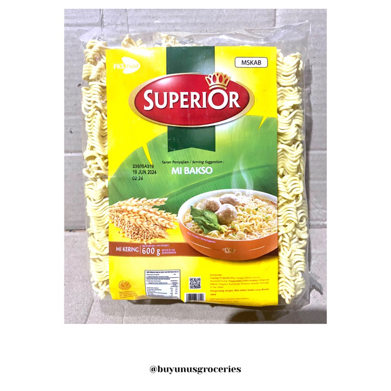 Jual Mi Bakso Superior 600g Mie Kering Mie Gandum Shopee Indonesia