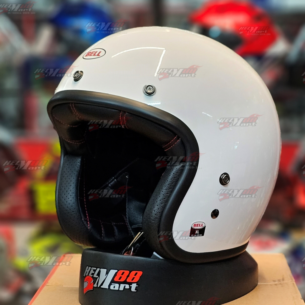 bell custom 500 helmet vintage white m (Stripes Pearl White) 61 +) FIA8859/SA2020 BELL HELMET Skull bucket helmet vintage white