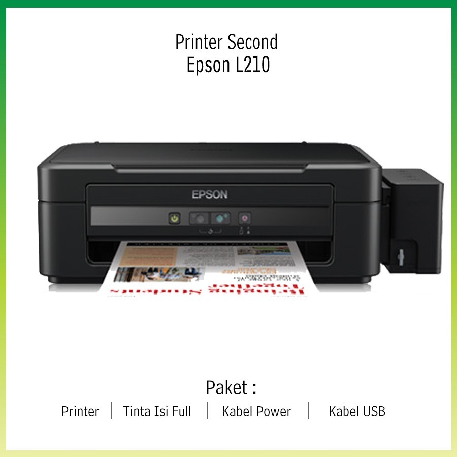 Jual Printer Second Epson L Print Scan Copy Shopee Indonesia