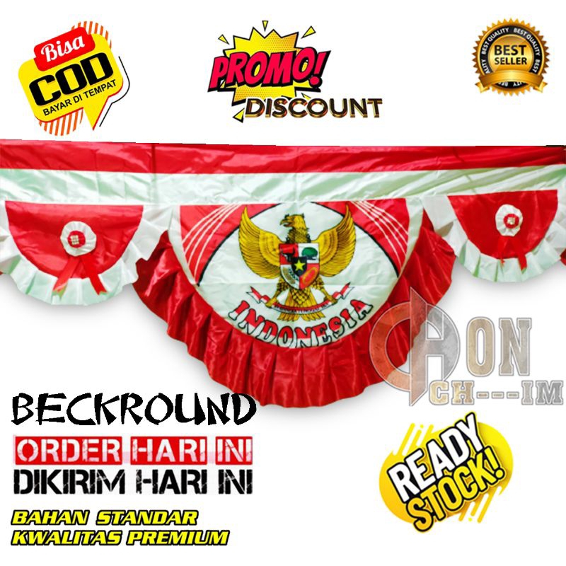 Jual BENDERA BACKGROUND MERAH PUTIH KARET 10 GELOMBANG | Shopee Indonesia