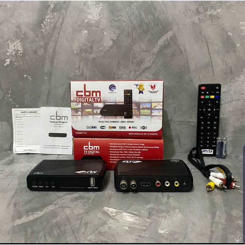 Jual Set Top Box Tv Siaran Digital CBM STB DVB T2 Sudah SNI Receiver