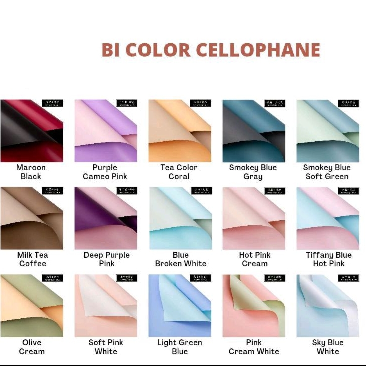 Jual Bicolor Cellophane (2 Warna) Satuan | Shopee Indonesia