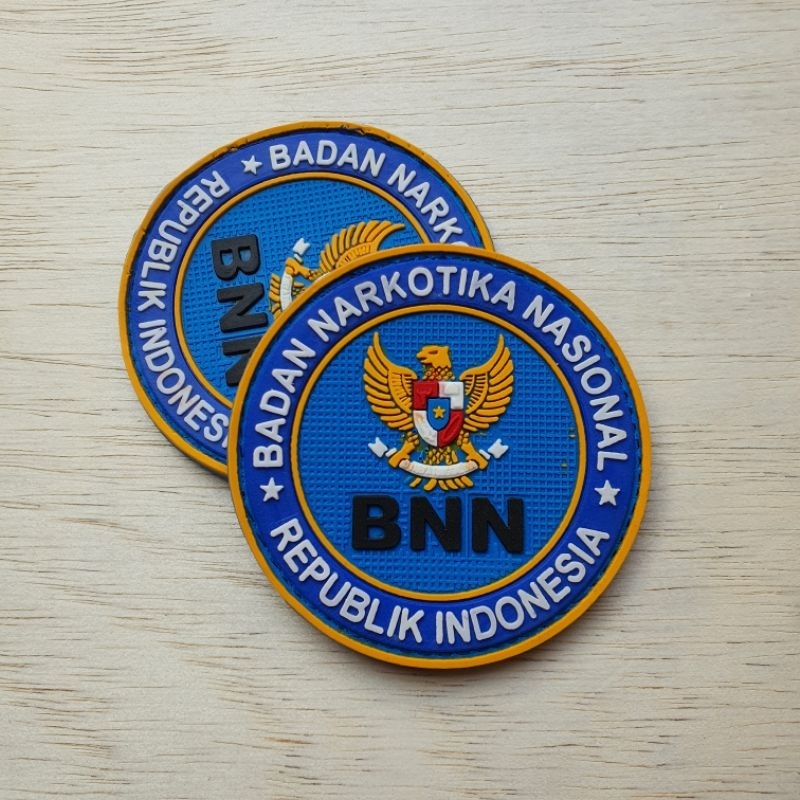 Jual Patch Rubber Logo Bnn Bulat Badan Nrkotka Nasional Tempelan