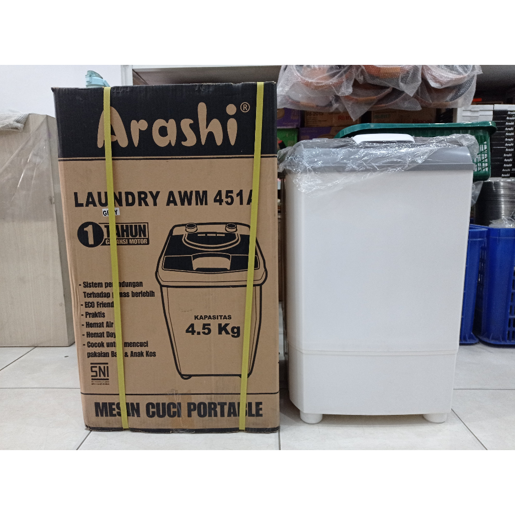 Jual Mesin Cuci Portable Arashi AWM 451A Laundry 4,5kg | Shopee Indonesia