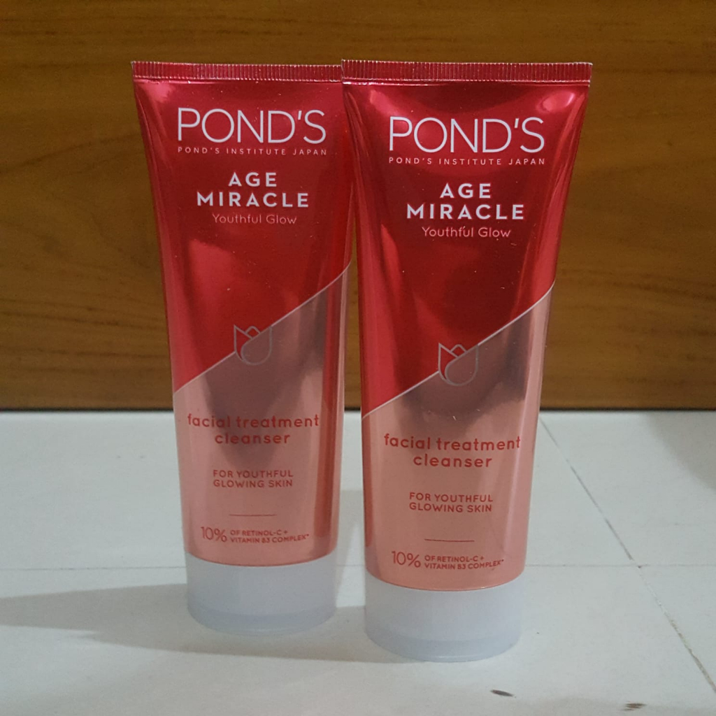 Jual Ponds Age Miracle Facial Treatment Cleanser Youthful Glow 100g ...