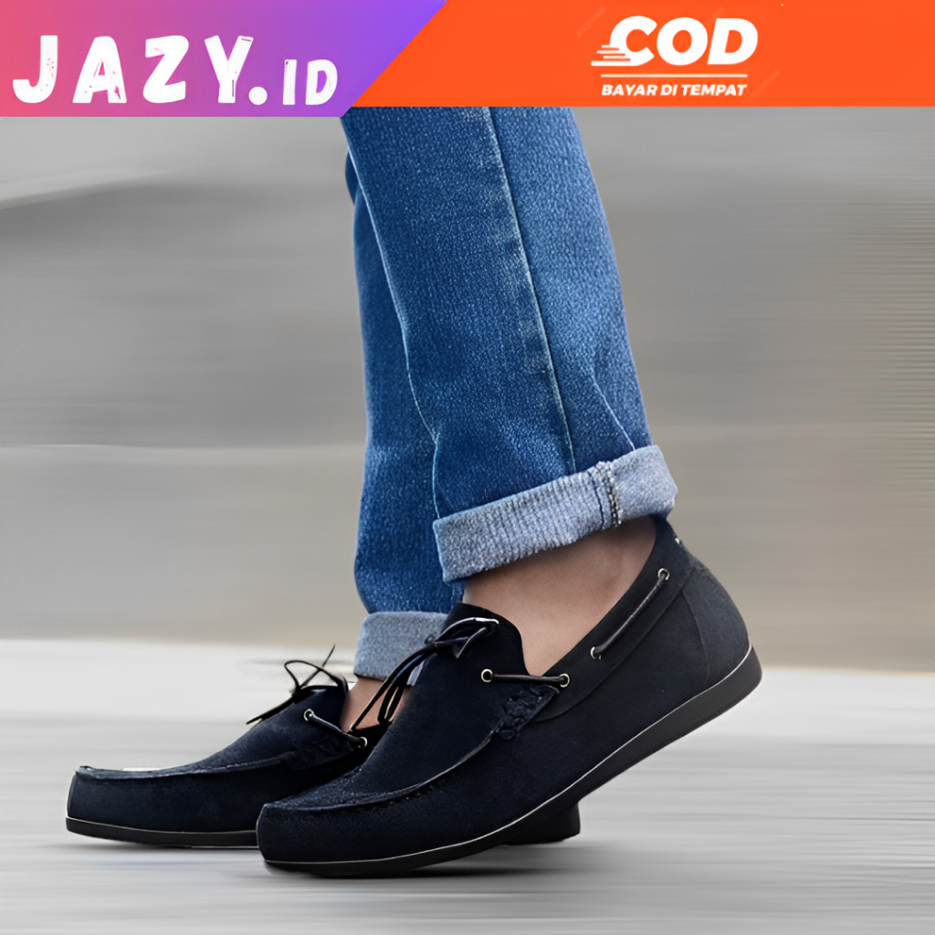 Jual Jazy Corps Black Sepatu Slip On Loafers Pria Dewasa Suede