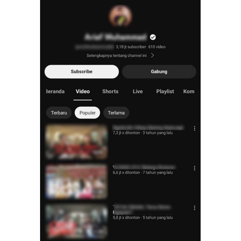 Jual Akun Youtube Monetisasi 3 Juta Subcriber Vlog Pribadi Tahun