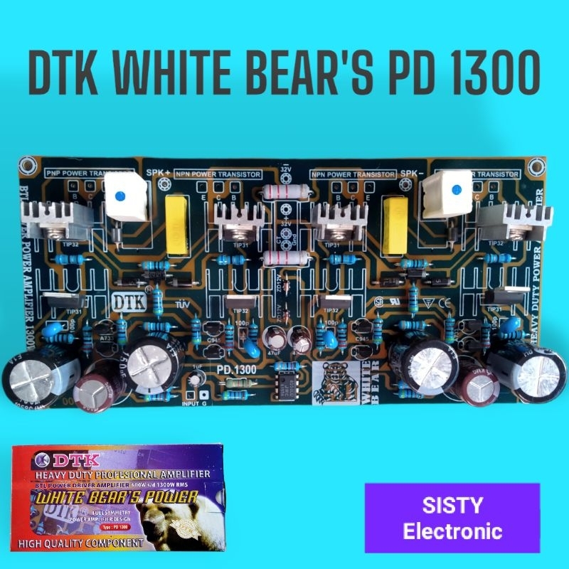 Jual Kit Driver Power Amplifier BTL DTK PD 1300 600W S/D 1300W RMS