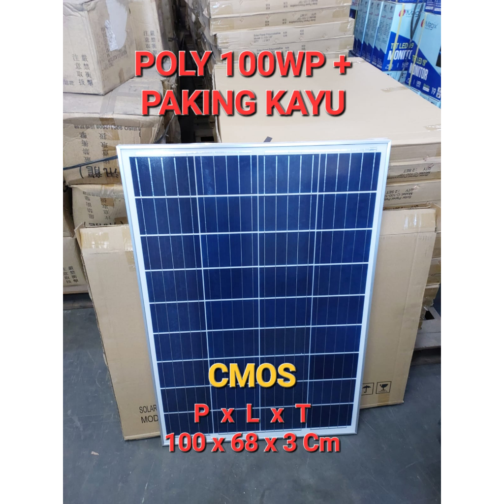 Jual Panel Surya 100wp Solar Panel 100wp Solar Cell 100wp POLY By CMOS ...