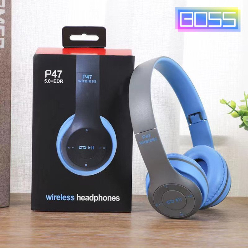Jual HEADPHONE Bluetooth Gaming Headset Wireless Pro Bass P47 headset