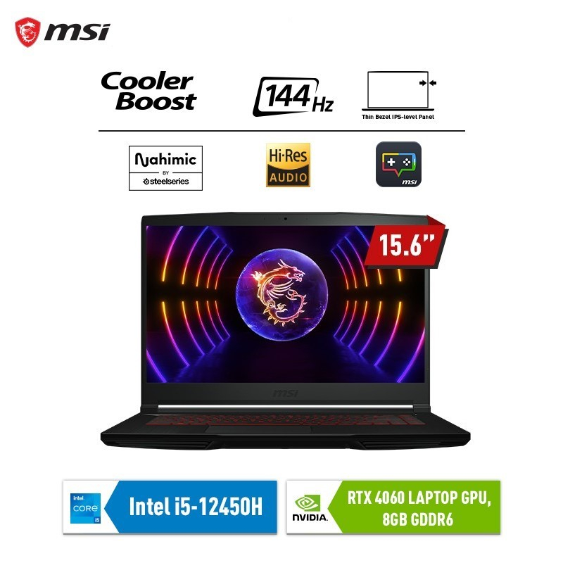 Pc Portable MSI Thin GF63 | Intel I5 - 12 Gén - 8Go - 512SSD + Avec SAC A Dos