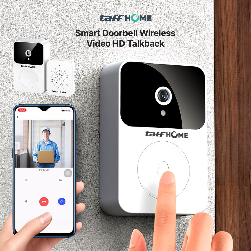 TaffHOME Bel Rumah Smart Doorbell Wireless Video HD Talkback - X9