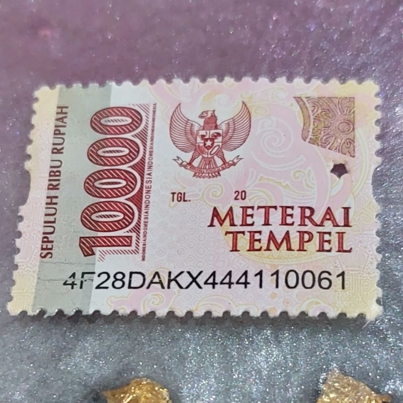 Jual Meterai Tempel 10000 Asli Isi 10 Pcs Shopee Indonesia