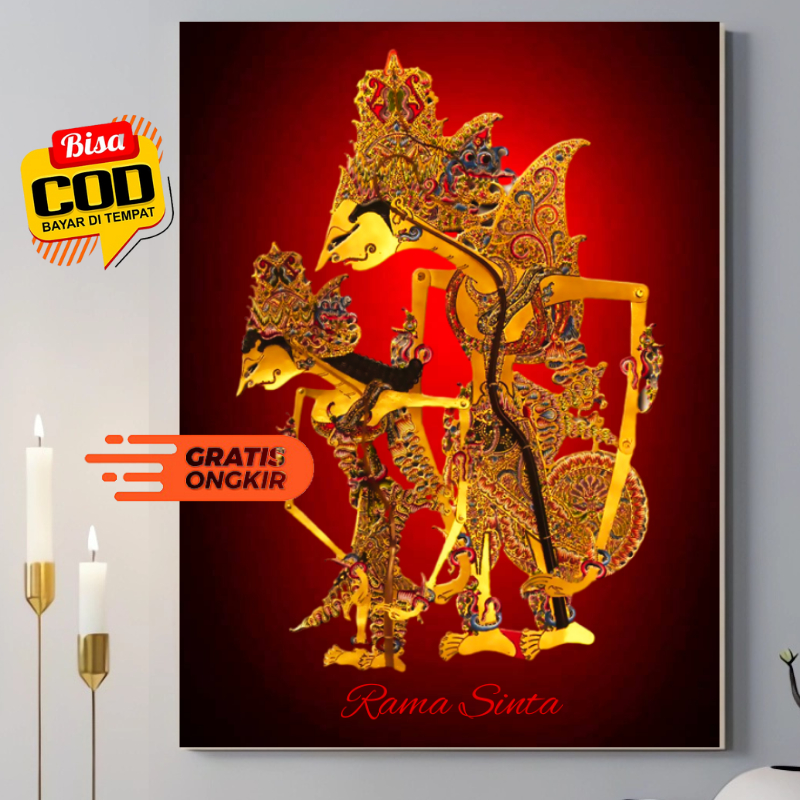 Jual Poster Wayang Kulit Rama Shinta Untuk Hiasan Dinding Atau Wall ...
