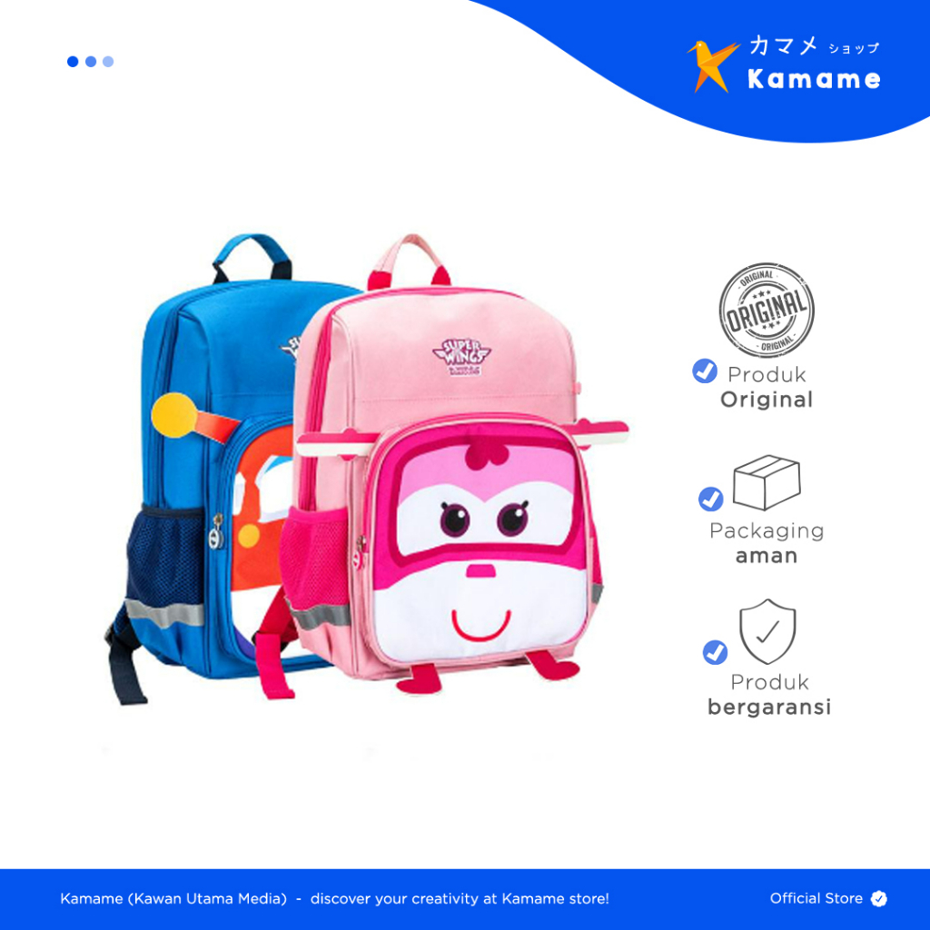 Jual Deli Backpack - Deli Tas/Bag Super Wings Anak Sekolah Pink/Biru ...