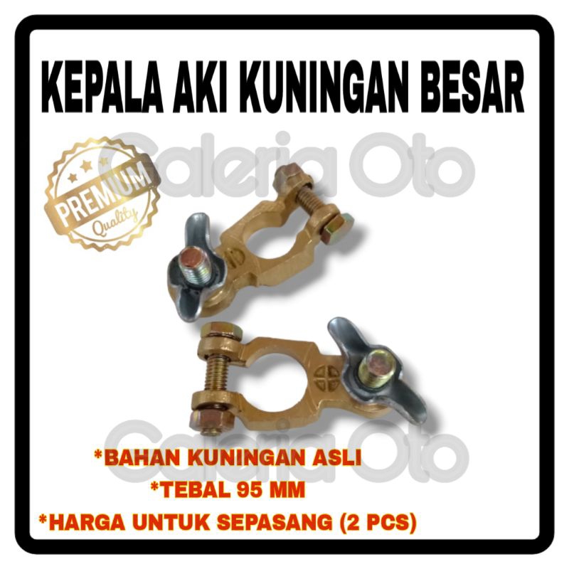 Jual Kepala Aki Kuningan Besar / Klem Accu N70 Tebal - Truck Mesin Alat