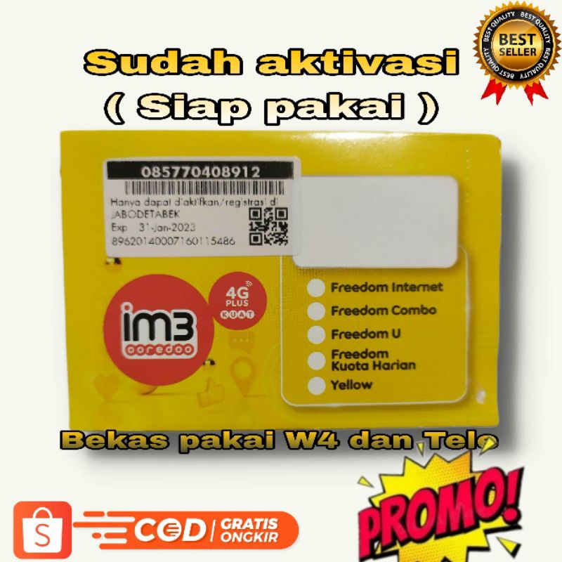 Jual Kartu Perdana Indosat Aktivasi | Shopee Indonesia