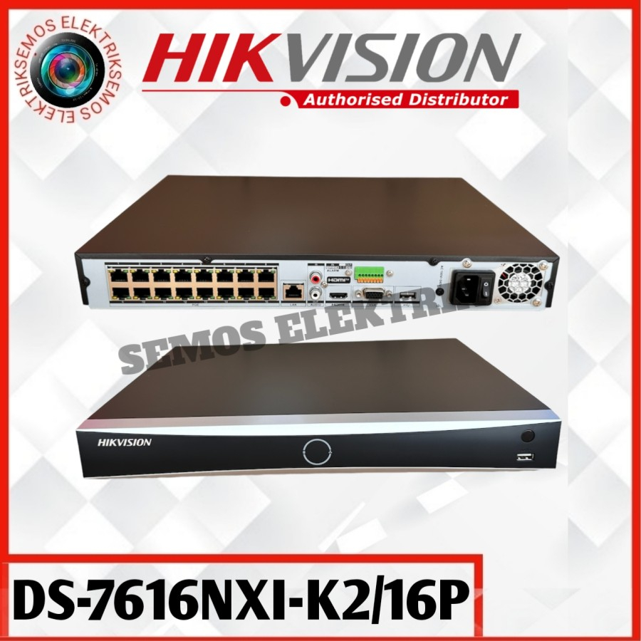 Jual HIKVISION DS-7616NXI-K2-16P 16ch Poe 1U AcuSense 4K NVR | Shopee ...