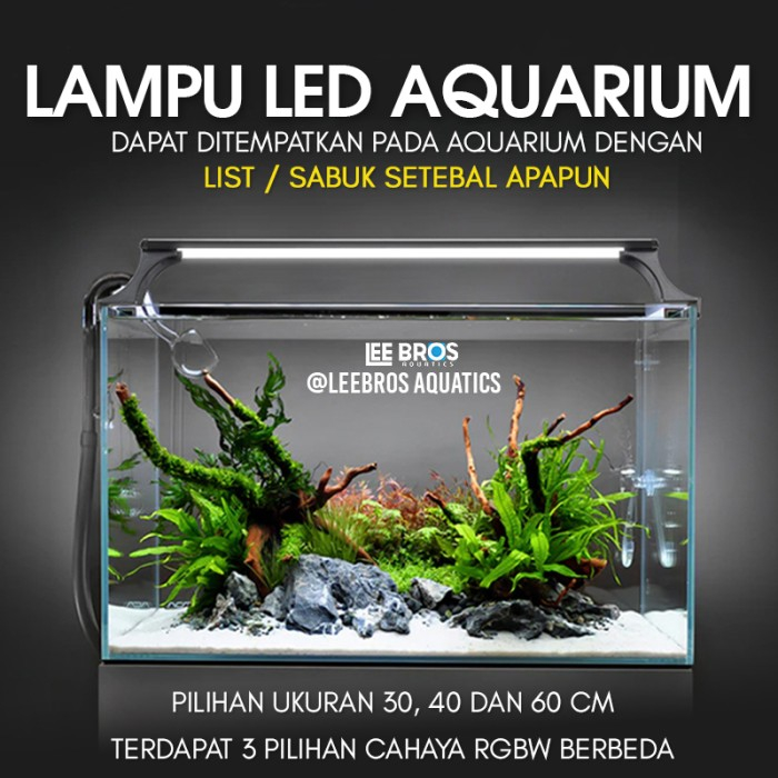 Jual Lampu Aquarium RGBW / LED Aquarium / Lampu Akuarium 30 Cm 40 Cm 60 ...