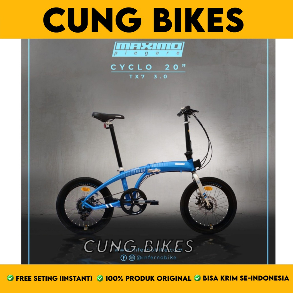 Jual Sepeda Lipat 20 Inch Maximo Peagare Cyclo 7,8 speed By Family ...