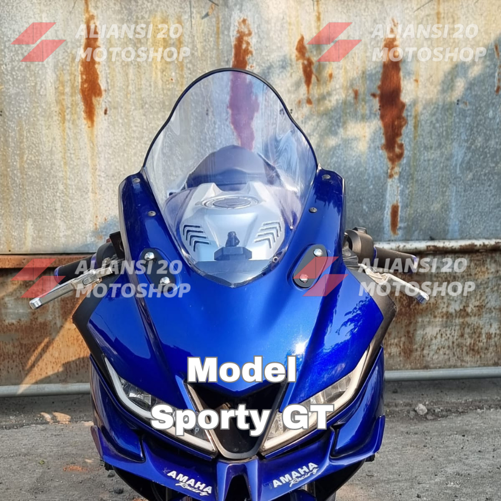 Windshield Yamaha R15 V3 Model Sporty Eropa Sporty GT Visor R15 v3 type  sporty eropa GT tebal free list karet