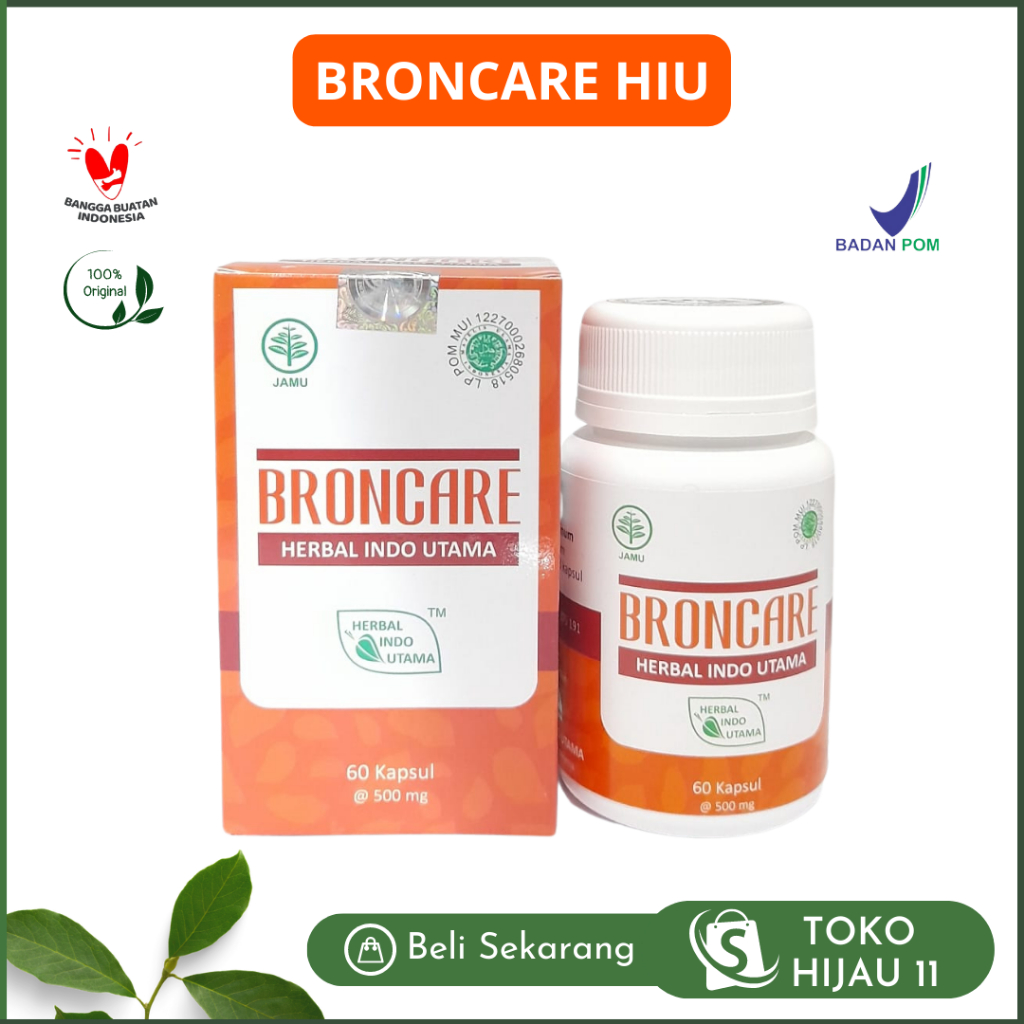 Jual Kapsul BRONCARE Obat Herbal Sesak Nafas Asma Bronkitis Batuk ...