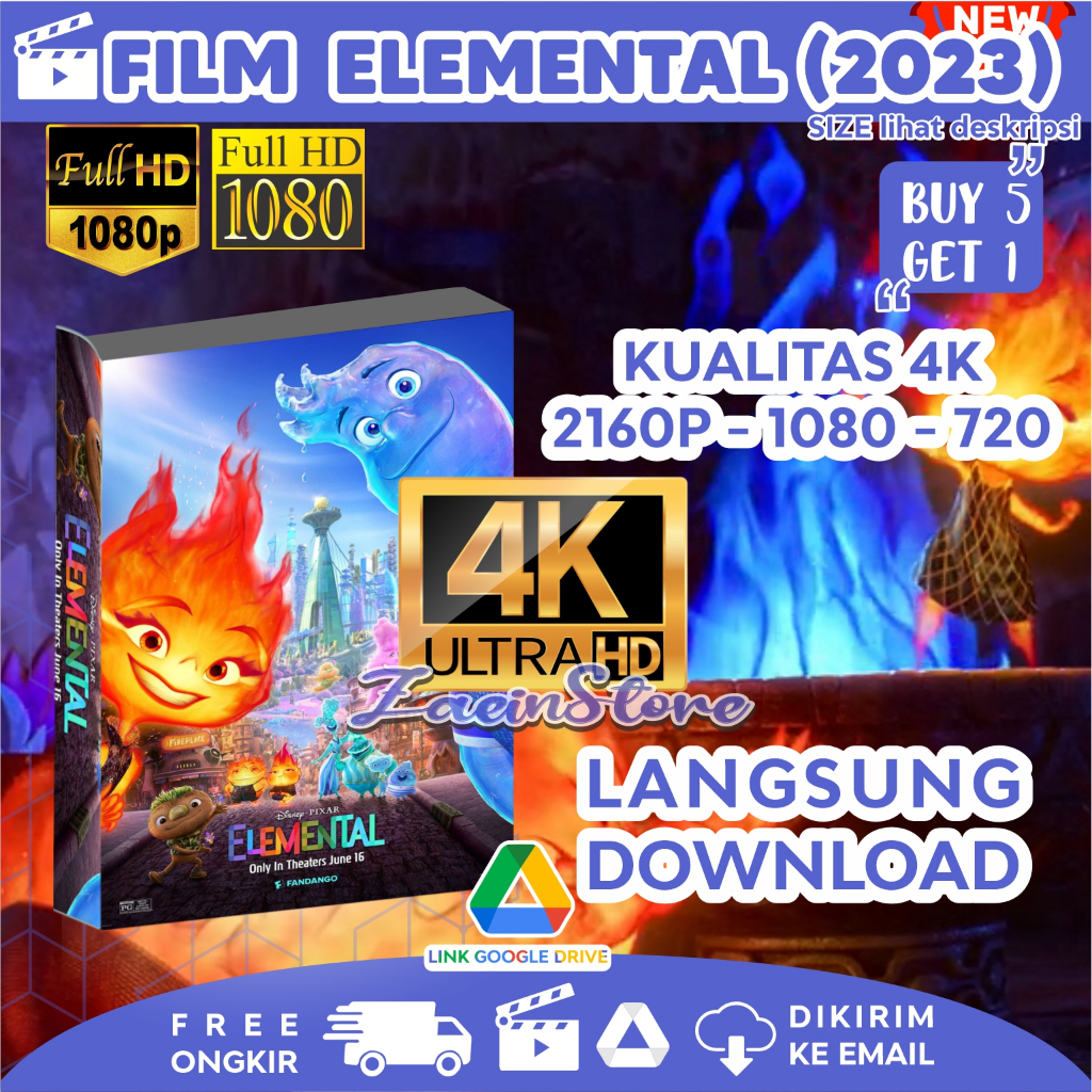 Jual FILM ELEMENTAL (2023) // FILM ANIMASI TERBARU // FILM DISNEY ...