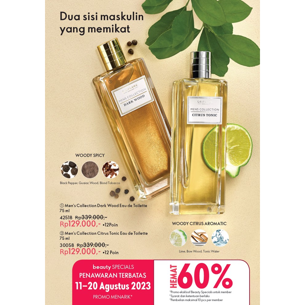 Jual Men's Collection Citrus Tonic & Dark Wood Eau de Toilette Shopee